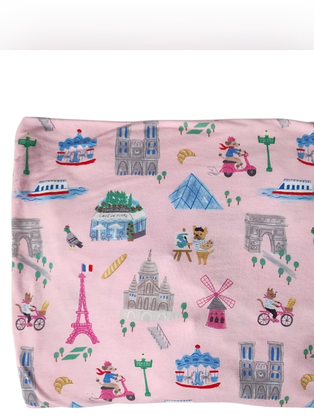 Little Sleepies Pink Weekend In Paris Crib Sheet